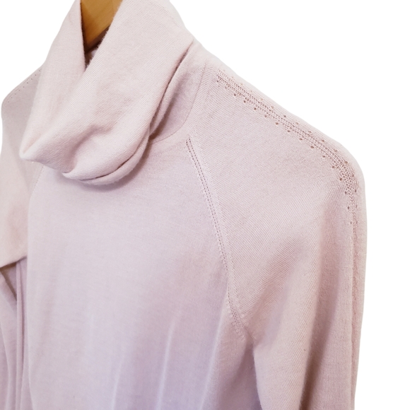 LiLiu 100% Cashmere Soft Baby Pink Turtleneck Sweater, Size S - Picture 4 of 9